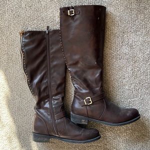 Tall brown boots